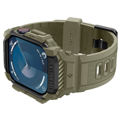 Spigen Apple Watch 11/10 Series Case+Band – Rugged Armor Pro